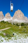 Cable car to the Tony Demetz Hütte at the Langkofel mountain massif in the dolomites