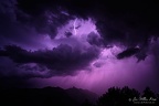 Thunderstorm in Val d'Hérens with in the distance the mountain La Maya
