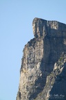 Mountain Pointe de Sales (2495 m) seen from the hamlet of Le Mont