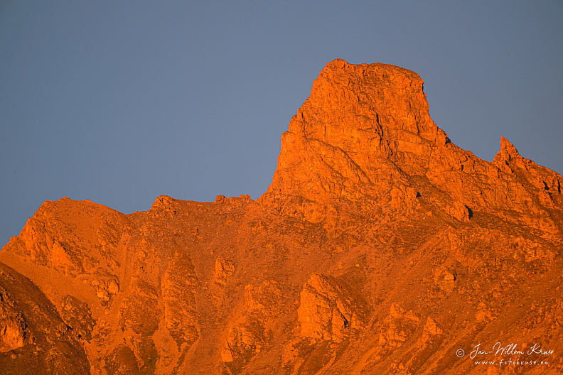 Mountain peak La Maya in Switzerland (Valais)