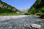 View towards Fond de la Combe (bottom of the valley) with the river Le Giffre