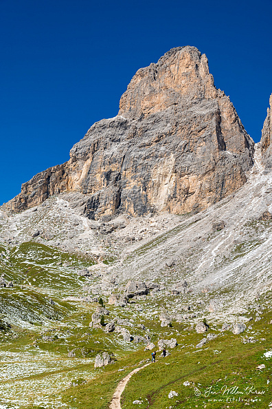 The Grohmannspitze (Punta Grohmann), part of the Langkofel Group (Gruppo del Sassolungo)