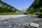 View towards Fond de la Combe (bottom of the valley) with the river Le Giffre