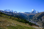 Zermatt Valley and Matterhorn from the High Trail