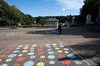 Heritage tram square at the Netherlands Open Air Museum