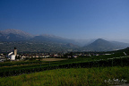 Bramois and Église Saint-Laurent among Valais Vineyards
