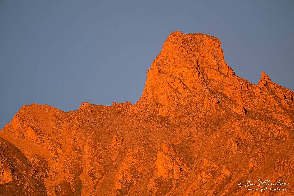Mountain peak La Maya in Switzerland (Valais)