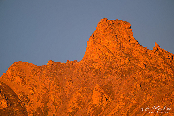 Mountain peak La Maya in Switzerland (Valais)