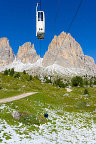 Cable car to the Tony Demetz Hütte at the Langkofel mountain massif in the dolomites The "Telecabina Forcella del Sassolungo", originally constructed in 1972, is often referred to as a ... Cable car to the Tony Demetz Hütte at the Langkofel mountain massif in the dolomites