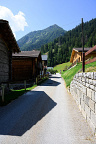 Mountain Lane between Valais Chalets